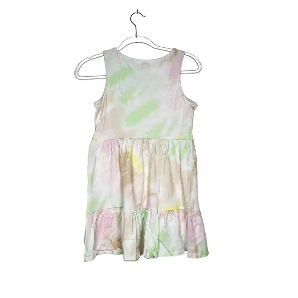 LOVE FIRE Girls Tie Dye Sleeveless Tiered Tank Dress Multicolor Size Medium NWT